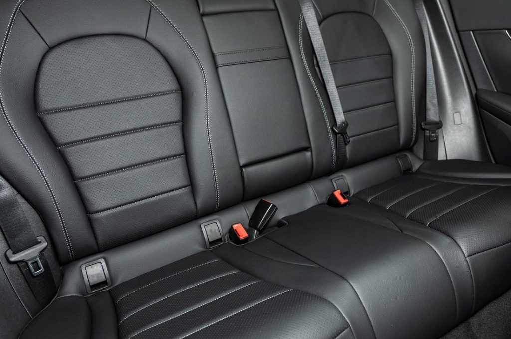 Detailed rear seats of a car